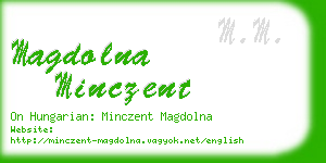 magdolna minczent business card